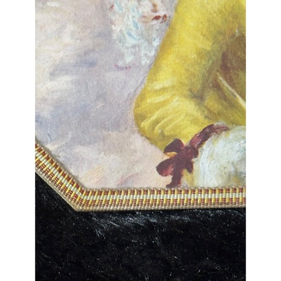 Vintage Victorian-Inspired Decorative Fabric Coasters Set Of 2 With Yellow Lady - Picture 5 of 10